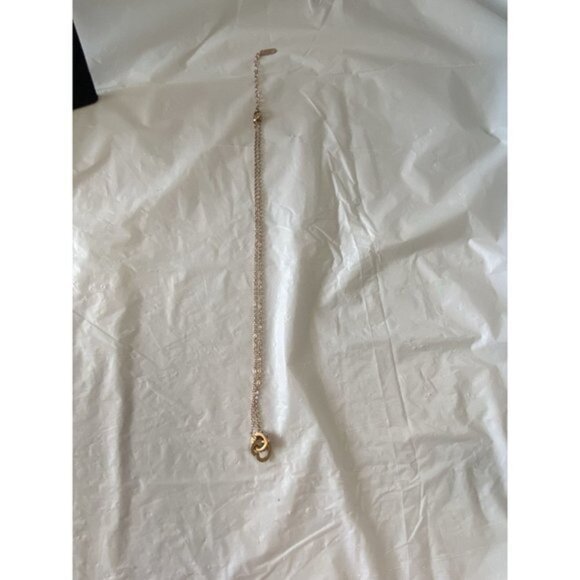 Heart and Crystal Rose Gold Chain Necklace - Picture 3 of 11